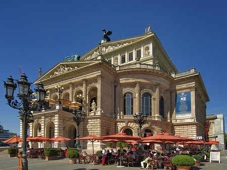 Alte Oper mit Schirmen