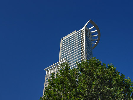 Foto Westendtower mit Baum - Frankfurt am Main