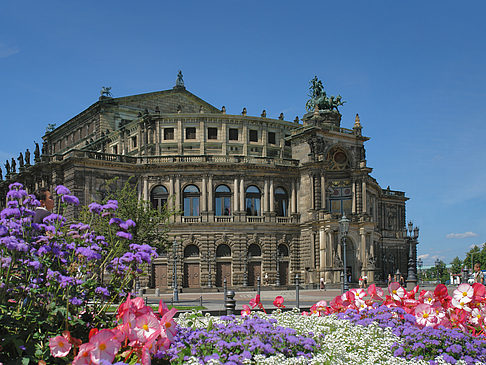 Fotos Semperoper mit Blumen | Dresden